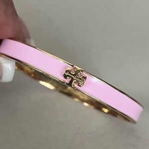 Tory Burch Pink Enamel Bangle Bracelet